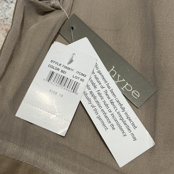 Hype Beige Dress with Mesh Back - Picture 7 of 8